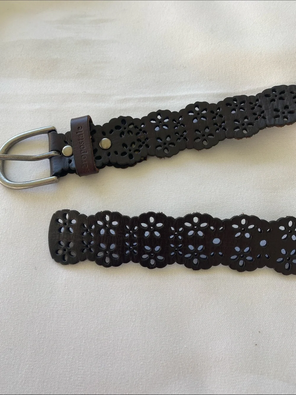 Aeropostle Belt Brown Perforated Floral - Picture 4 of 4